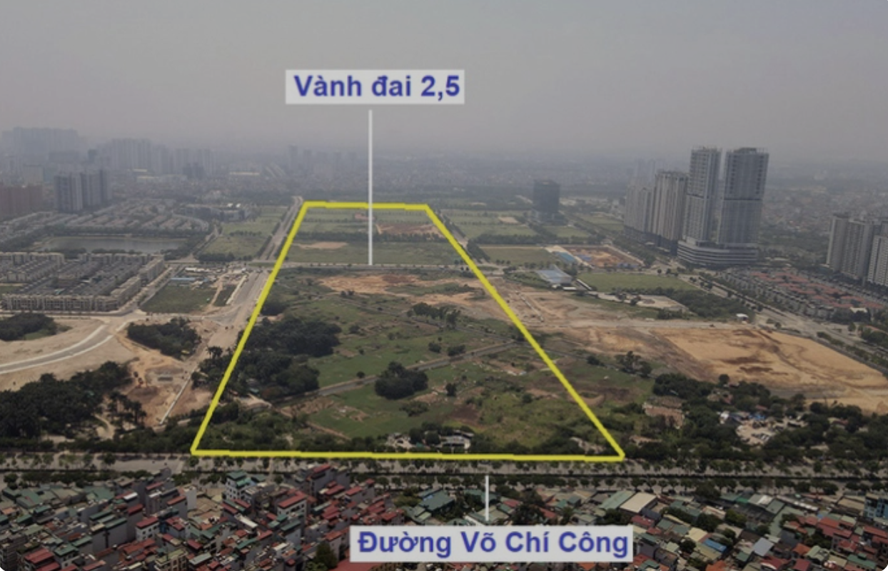Toàn cảnh hai khu đất xây dựng trụ sở 36 bộ, ngành Trung ương tại Tây Hồ Tây và Mễ Trì 2