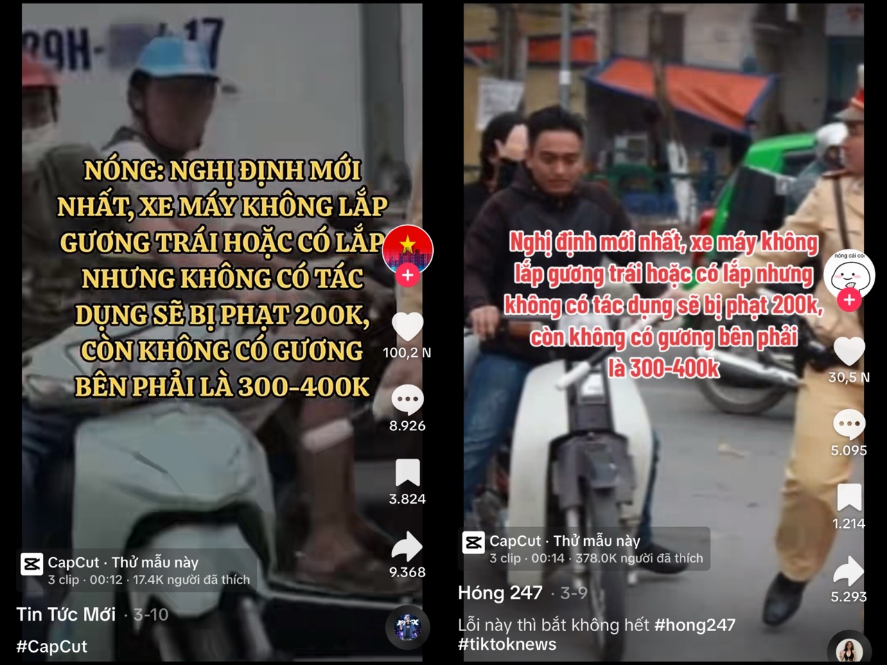 Không lắp gương chiếu hậu bên phải có bị xử phạt?