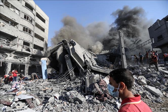 không kích của Israel xuống Gaza