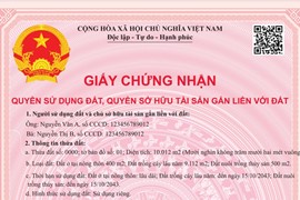 Sổ đỏ có giao diện mới chỉ 2 trang và có mã QR