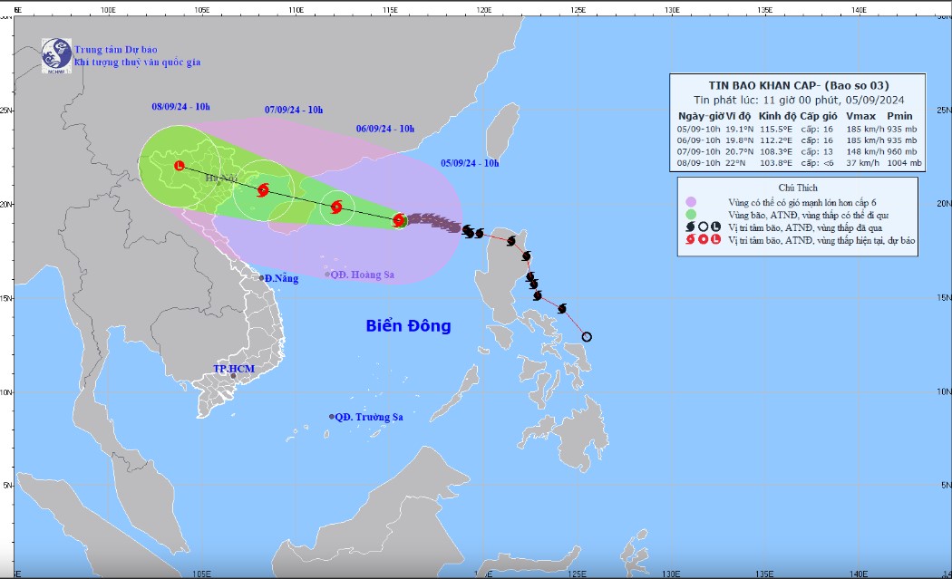 Bão số 3 mạnh lên thành siêu bão: Thủ tướng chỉ đạo tập trung ứng phó khẩn cấp