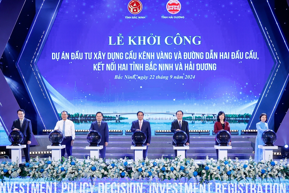 Khởi công cầu Kênh Vàng gần 2.200 tỷ đồng, nối Bắc Ninh và Hải Dương