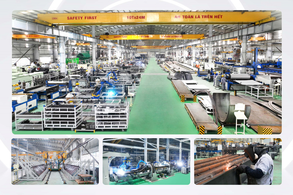THACO INDUSTRIES sở hữu năng lực sản xuất vượt trội trong việc chế tạo các thiết bị và kết cấu cơ khí số lượng lớn với tính đồng bộ cao