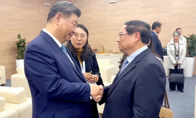 Thủ tướng Chính phủ Phạm Minh Chính gặp Tổng Bí thư, Chủ tịch Trung Quốc Tập Cận Bình