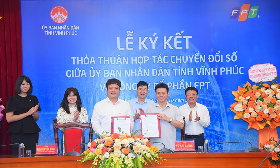 UBND tỉnh Vĩnh Phúc và FPT ký kết thỏa thuận hợp tác chuyển đổi số