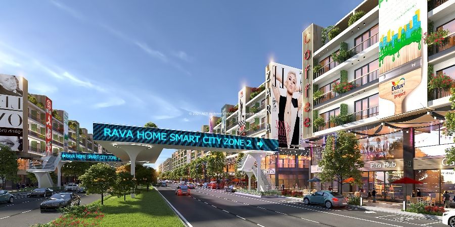 Một tuyến phố nằm trong dự án khu đô thị mới xã Nội Hoàng