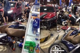 Tài xế “xe điên” tông cây xăng làm 8 người bị thương có nồng độ cồn cao 0,9mg/lít khí thở