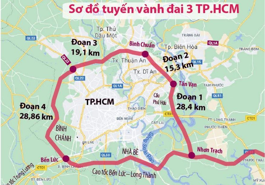 Dự án Vành đai 3 TP HCM đoạn Tân Vạn – Nhơn Trạch sẽ khởi công vào 24/9