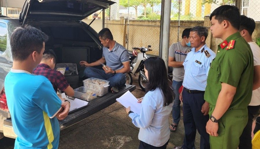 Tạm giữ hơn 4.200 sản phẩm trang sức kim loại màu vàng có dấu hiệu bất hợp pháp