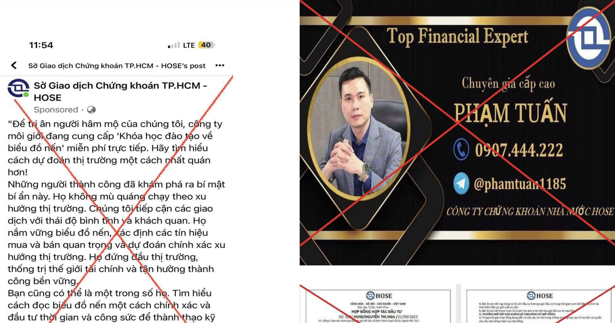 HOSE cảnh báo tình trạng mạo danh trên Facebook để bán khoá học chứng khoán