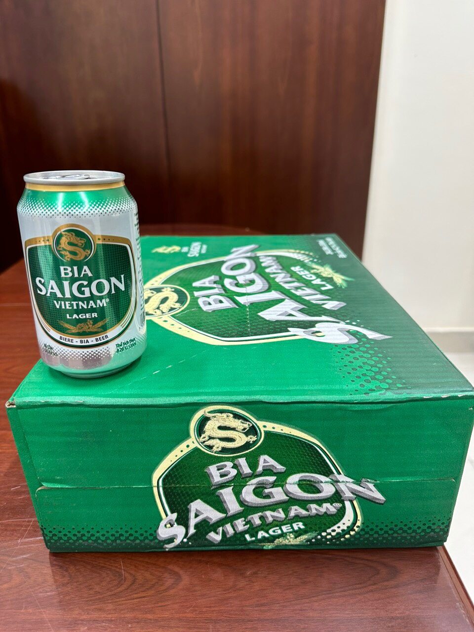 BIA SAIGON LAGER mẫu bao bì cũ của SABECO
