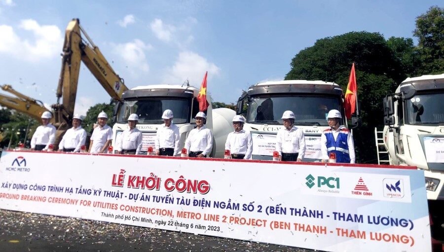 TP.HCM khởi công hạng mục đầu tiên của tuyến Metro số 2 Bến Thành - Tham Lương