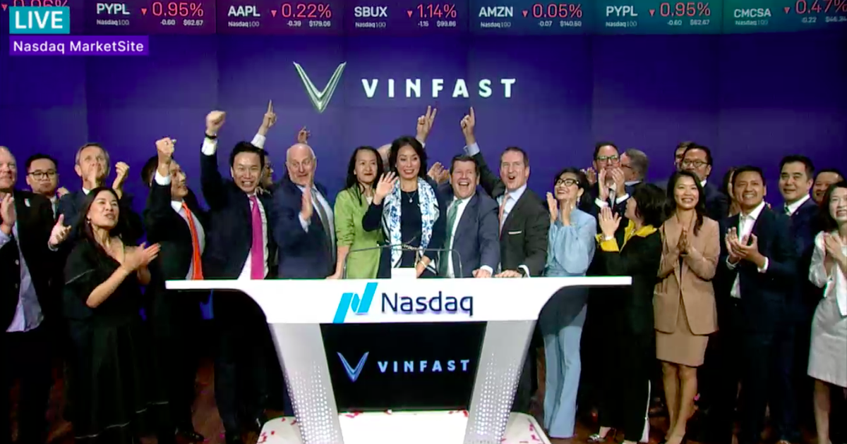 Vinfast chính thức giao dịch trên sàn chứng khoán Mỹ