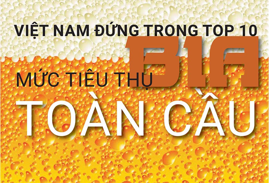 Việt Nam đứng thứ 9 trong 10 nước tiêu thụ bia nhiều nhất thế giới