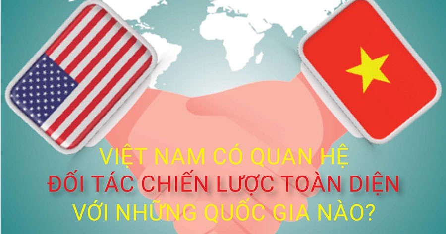 Việt Nam có quan hệ đối tác chiến lược toàn diện với những quốc gia nào?